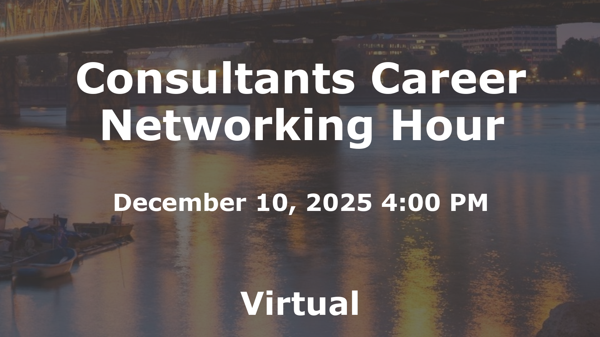 Consultants Career Networking Hour event image